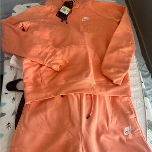 Nike Peach Sweatshirt and Joggers
